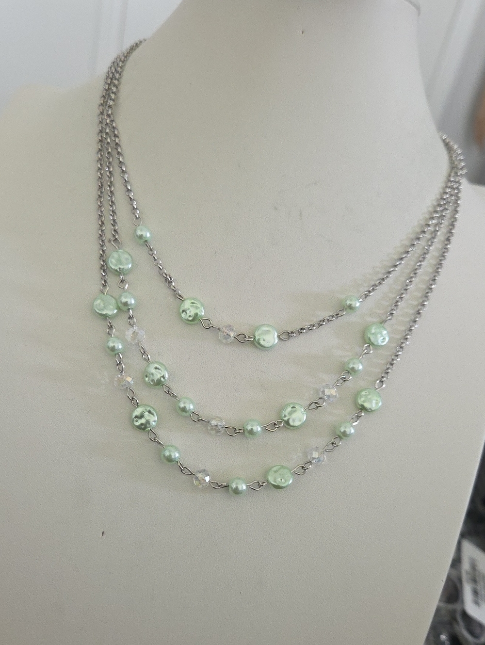 Paparazzi Let The Record Glow Green Necklace NWT